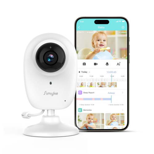 Free Shipping! Simyke 1080P Baby Video Monitor with WiFi APP Control Cry Detection Lullabies Night Vision Two-Way Audio Storage