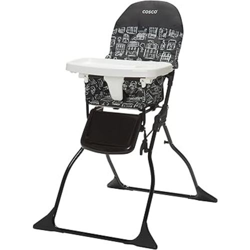 Cosco Kids Highchair for Baby, Simple Foldable High Chair, Convenient, Lightweight, and Compact Design, Mapleton