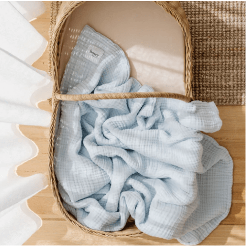 Muslin Bubble Blanket - Powder Blue