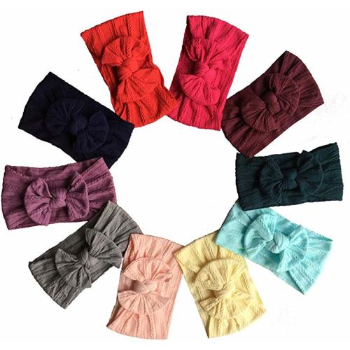 Baby Headbands Turban Knotted, Girl's Hairbands for Newborn,Toddler and Childrens - 10 Pack-cl10