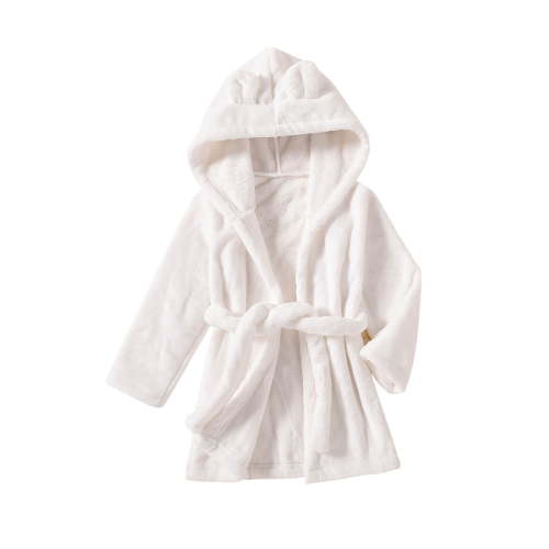 BLVB Toddlers Boys Girls Hooded Robe Soft Fuzzy Fleece Bathrobe Pajamas Dressing Gown Sleepwear for Gifts