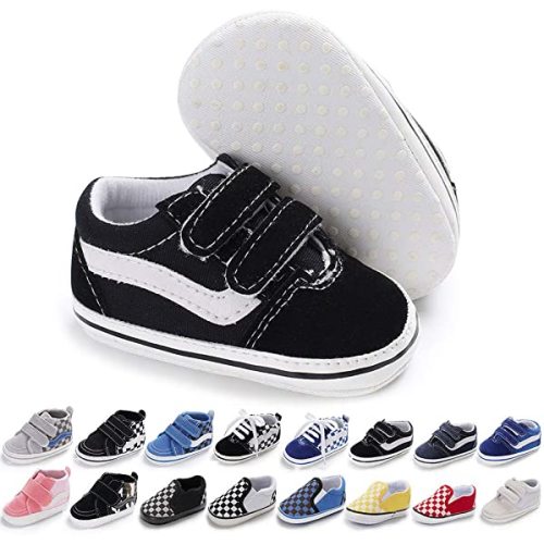 Infant Baby Boys Girls Canvas Sneakers High Top Lace up Crib Casual Shoes Newborn First Walkers Cribster Shoe
