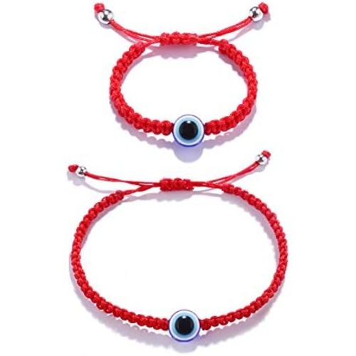Evil Eye Bracelet Adjustable Lucky Red String Kabbalah Protection Bracelet Mommy and Me Matching Bracelet Set for Family boys girls