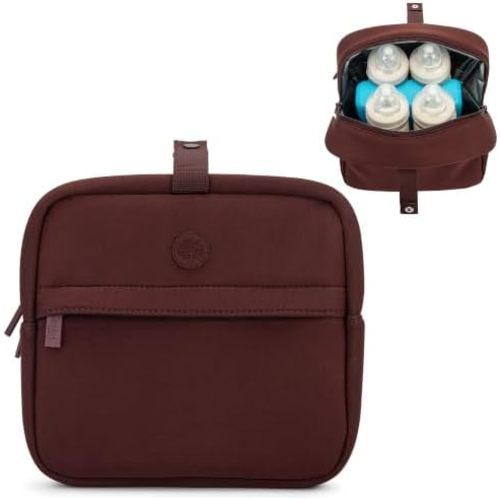 Parker Baby Co. Drift Neoprene Bottle Cooler, Insulated Travel Bag - Raisin