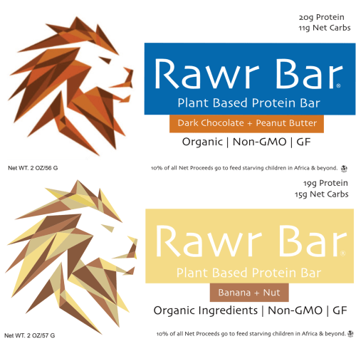 6 Dark Chocolate + Peanut Butter & 6 Banana + Nut - 12 Pack – Rawr Organics