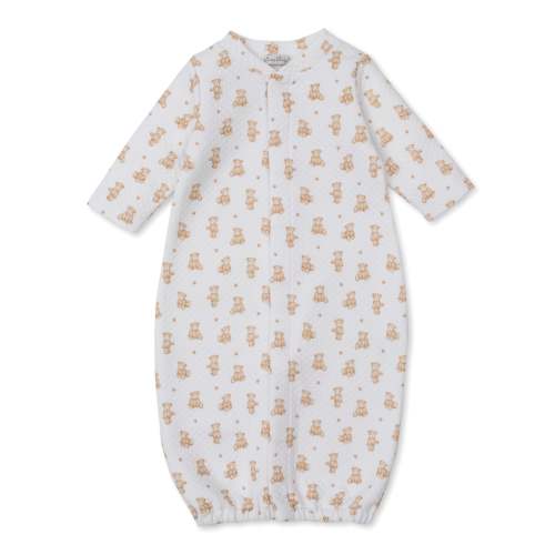 Teddy Bears Tan Convertible Gown - Newborn