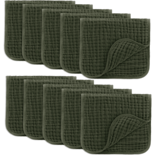Muslin Burp Cloths - Pack of 10