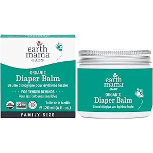 Earth Mama Organic Economy Size Diaper Balm | Diaper Cream for Baby | EWG Verified, Petroleum & Artificial Fragrance-Free with Calendula for Sensitive Skin, 4-Fluid Ounce