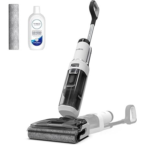 Tineco Floor ONE Stretch S6 Cordless Wet Dry Vacuum Cleaner, 180°Lay-Flat Smart Vacuum Mop, 40 Minutes Long Runtime 158℉ Flashdry Self-Cleaning, Dual-Sided Edge Cleaning Lightweight Floor Cleaner