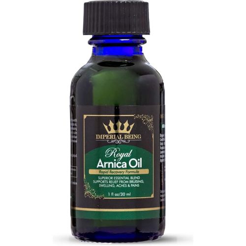 Royal Arnica Oil – Organic Herbal Blend for Muscle Recovery, Bruise Support, Joint Flexibility, Skin Vitality – Longer Lasting Than Arnica Cream or Gel – Infused with Essential Oils (1oz)