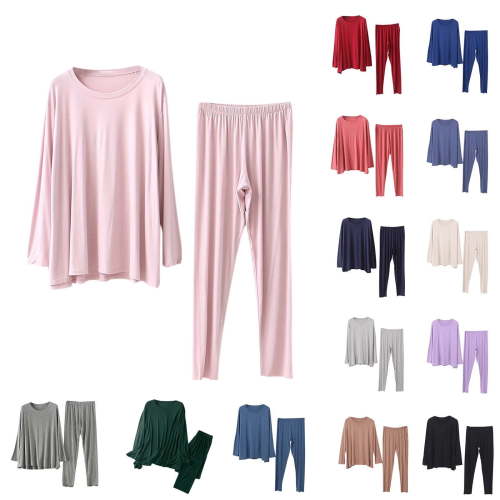 Summer Savings Clearance 2025 Bovxnpu Women's Maternity Pajamas Sets, 2 Piece Loungewear Set, Women's Maternity Clothing Postpartum Pajamas Adjustable Drawstring Long Sleeved Round Neck Set XL
