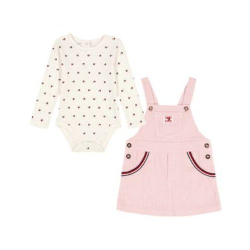 Baby Girls 2-Piece Bodysuit and Jumper Skirtall Set