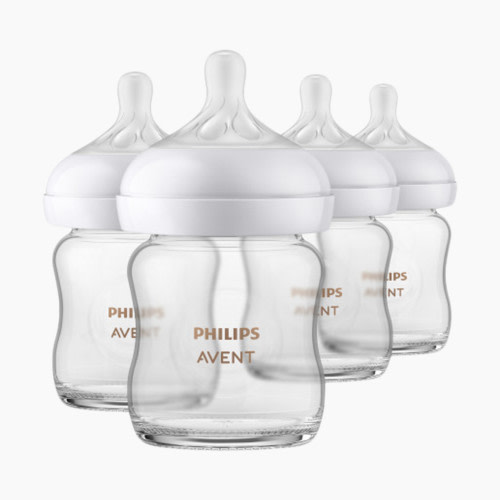 Philips Avent Glass Natural Baby Bottle with Natural Response Nipple - 4 Oz, 4