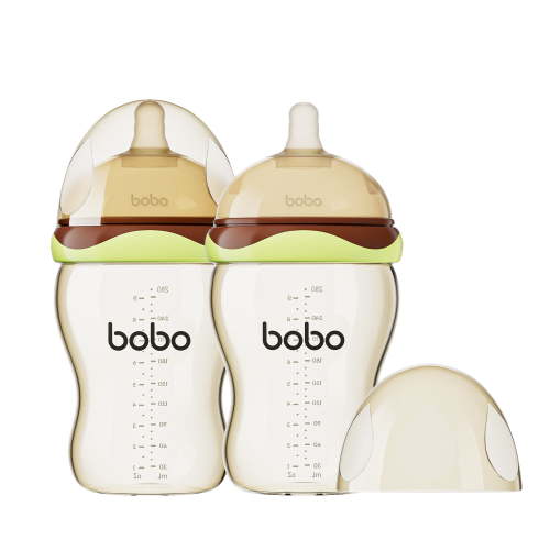 YOHKOH Baby Bottles - Newborn Wide Neck Baby Bottles,M Nipple,Green, 9.4oz/280ml,2pk