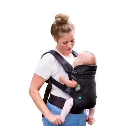 Hands-Free Baby Wrap Carrier, Flip 4-in-1 Advanced Carrier, Convertible Face in or Out or Front or Back, with Washable bib Included, Ergonomic, Travel with Baby Easily, Relieve Fatigue, Newborns and Older Babies, Maximum Load Bearing 32 lbs SpringStatemen
