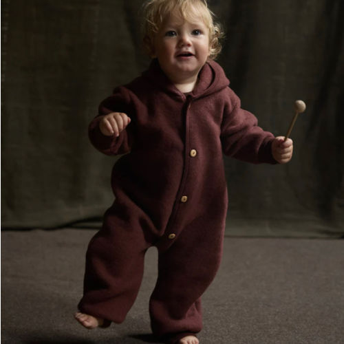 Pipit Baby Suit - Merino Wool Fleece - Fig