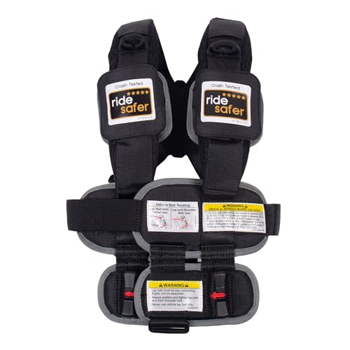 RideSafer Gen 5 - Extra Small (XS) Black, Lightweight, Compact, Portable Car Seat, 2+ years; 26.5–40 lb - Perfect for Travel and Everyday Child Safety
