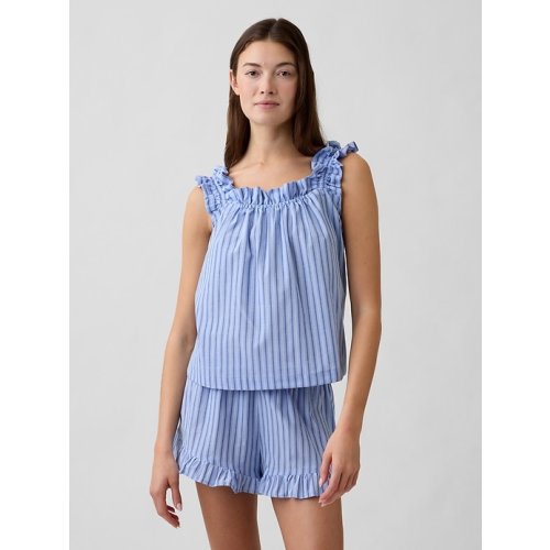 Ruffle Poplin PJ Top