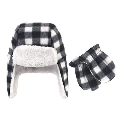 Hudson Baby Baby Fleece Trapper Hat and Mitten Set
