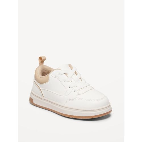 Faux-Leather Lace-Up Sneakers for Toddler Boys