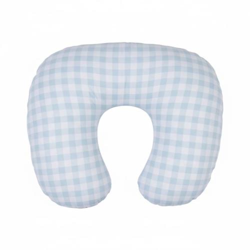 Blue Light Checkered Ruffle Nursing Pillow Cover Breastfeeding Pillow Cover for Baby Boys