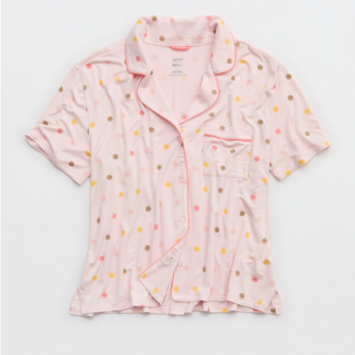 Aerie | Smiley® Real Soft® Short Sleeve Pajama Shirt