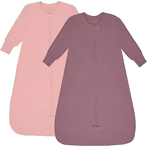 Baby Sleep Sack with Sleeves, 0.5 TOG Organic Cotton, 0-6 Months