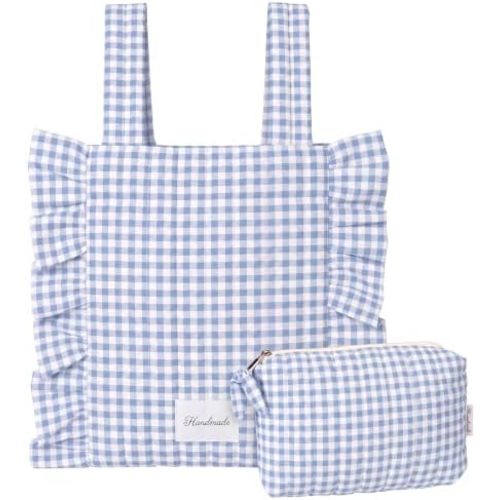Abbylike Plaid Stroller Bag with Detachable Handle Drawstring Pocket Includes Mini Pouch Universal for Strollers