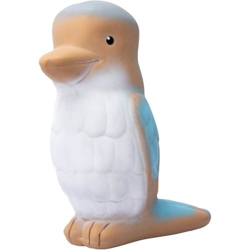 Kookaburra Baby Teether, Rattle & Bath Toy – 4.7 in Australian Animal | GOLS-Certified Natural Rubber, Hand-Painted, Non-Toxic, BPA-Free | Safe Sensory Toy for Newborns & Infants (0+ Months)