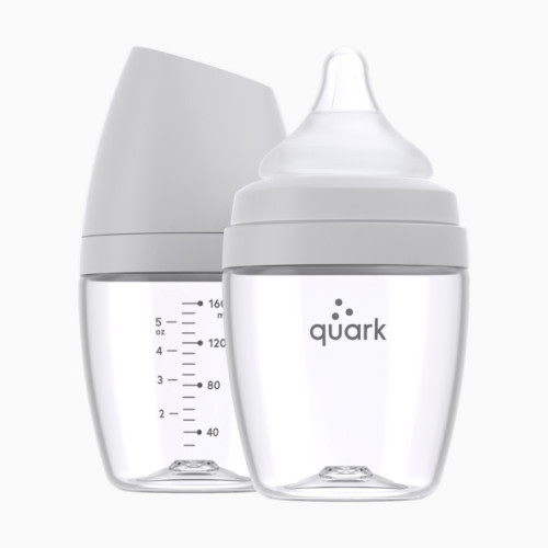 Quark BuubiBottle Hybrid Baby Bottles (2 pack) - Grey, 5oz, 2