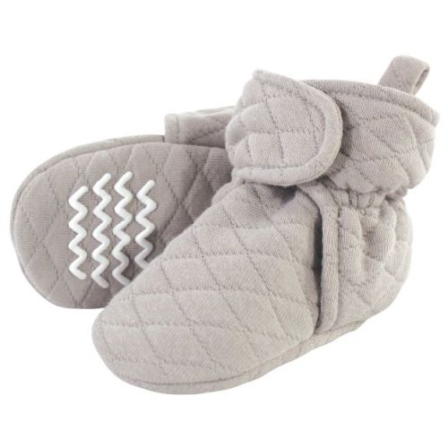 Hudson Baby Baby and Toddler Quilted Booties, Gray, 0-6 Months