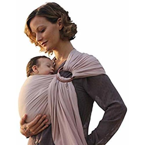 Nalakai Ring Sling Baby Carrier - Luxury Bamboo and Linen Baby Sling - Baby Wrap - b. Warm Sand