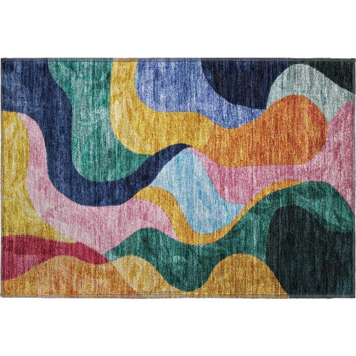 Premium Washable Super Soft Contemporary Abstract Mayfield Rug