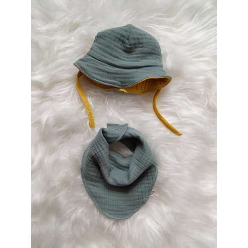 Reversible Muslin Baby Sun Hat: 100% Cotton Summer Hat