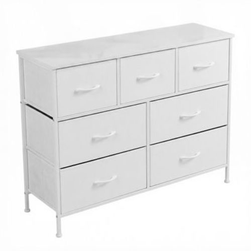 Dresser for Bedroom Tall Fabric Dresser with Wooden Top -Sturdy Storage Tower for Bedroom, Closet, Nursery, Entryway