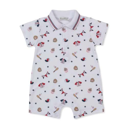 Fly Ball Short Playsuit w/ Collar