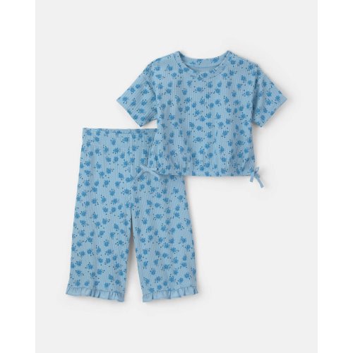 Baby Girl 2-Piece Floral Top & Pant Set - Blue | Carter's