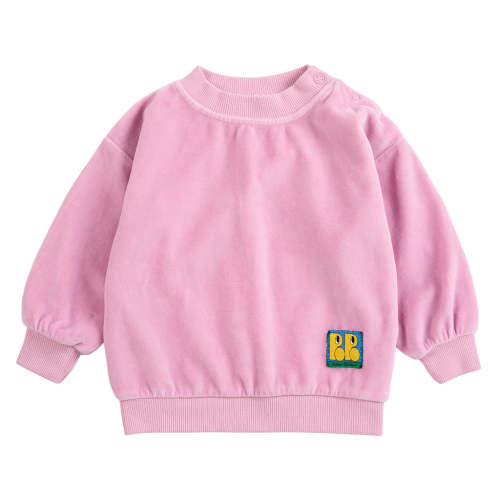 Bobo Choses Baby Velvet Sweatshirt With Booo Bo Choses Tag Pink