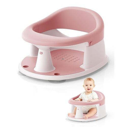 Baby Bath Seat for Babies 6 Months & Up, Bath Seats for Babies Sitting Up, Open Design, Non-Slip, Compact Toddler Bath Seat.