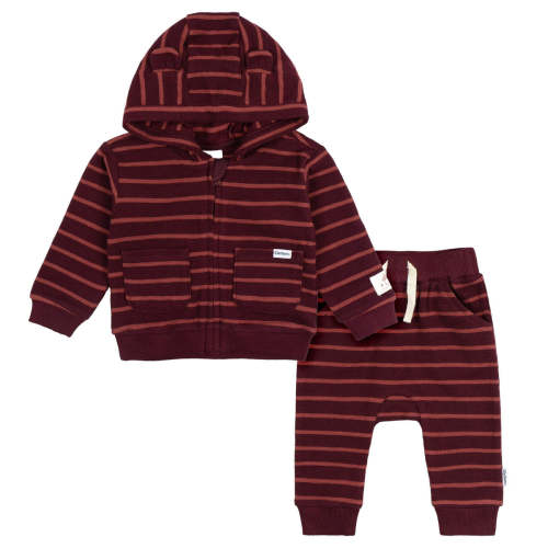 2-Piece Baby Girls Fig Stripe Hooded Jacket & Jogger Set – Gerber Childrenswear
