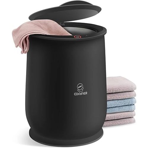 Comfier Hot Towel Warmers for Bathroom, Gifts for Dad,Him,Her, Large Towel Warmer, Heat Towels in 10 Minutes, Blanket Warmers for Home, Auto Shut Off, Bathrobes, Baby Blanket(Black)