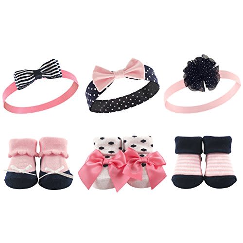 Hudson Baby Girl's Headband and Socks Giftset