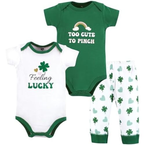 Hudson Baby Unisex Cotton Bodysuit and Pant Set