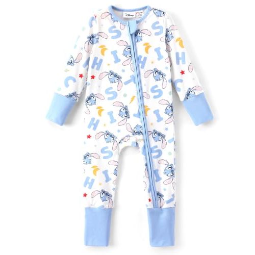 Disney Baby Organic Cotton Zip Footie Clothes Romper Outfit for Nb to Inf