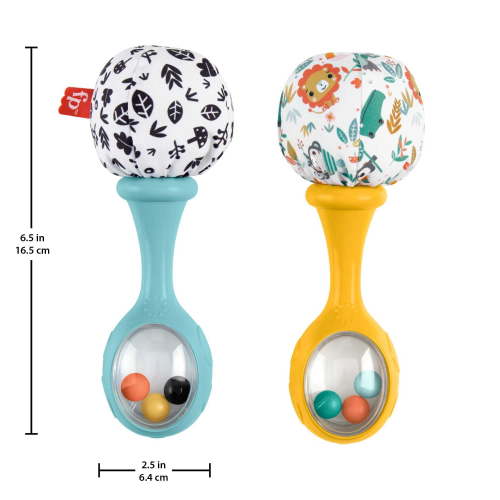 Fisher-Price set of 2 baby rattles