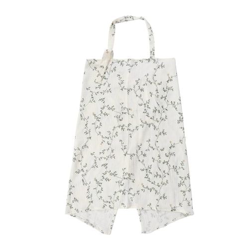 Nursing Cover for Baby Breastfeeding -100% Cotton Breathable Breastfeeding Cover up,Multi-use Carseat Canopy (Green twig)
