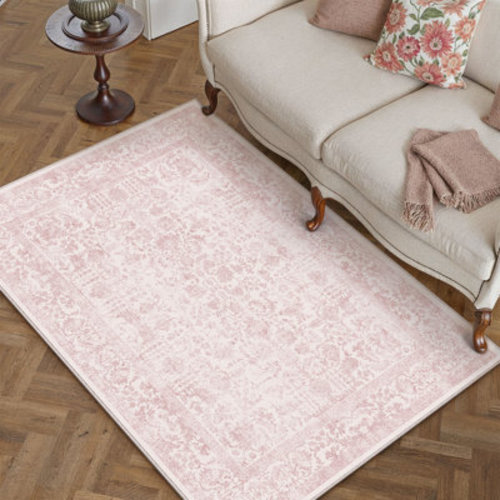 Alcott Hill® Kitty Machine Washable Vintage Area Rug With Non-Slip Backing & Reviews | Wayfair
