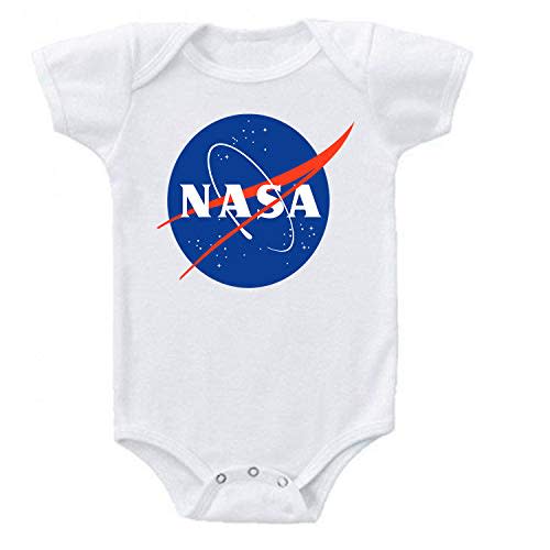 Ink Trendz NASA Meatball Logo Space Exploration Moon Cotton Baby BodySuit Romper Onesie