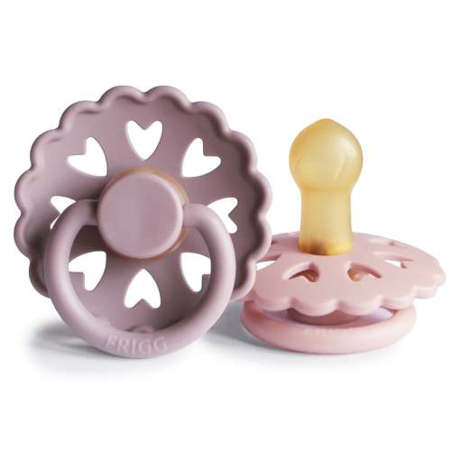 FRIGG ANDERSEN FAIRYTALE NATURAL RUBBER PACIFIER | TWILIGHT MAUVE/PRIMROSE | 2 PACK