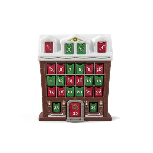 Step2 My First Advent Calendar, Kids Interactive Christmas Toy, Includes 25 Toy Refillable Bins, Hide Surprises for Holiday Excitement, Made of Durable Plastic, for Toddlers 1.5+ Years Old